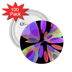 Colorful abstract flower 2.25  Buttons (100 pack) 