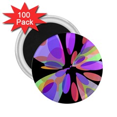 Colorful abstract flower 2.25  Magnets (100 pack) 