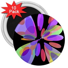 Colorful abstract flower 3  Magnets (10 pack) 