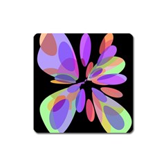 Colorful abstract flower Square Magnet