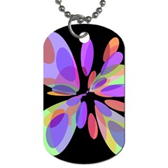 Colorful abstract flower Dog Tag (One Side)