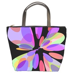 Colorful abstract flower Bucket Bags