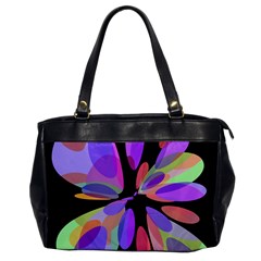 Colorful abstract flower Office Handbags