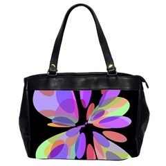 Colorful abstract flower Office Handbags (2 Sides) 