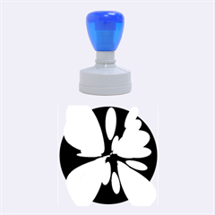 Colorful abstract flower Rubber Round Stamps (Medium)