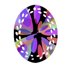 Colorful abstract flower Ornament (Oval Filigree) 