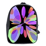 Colorful abstract flower School Bags (XL)  Front