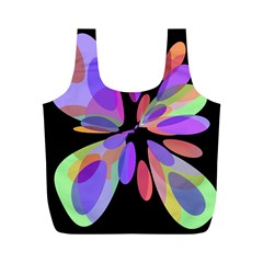 Colorful abstract flower Full Print Recycle Bags (M) 