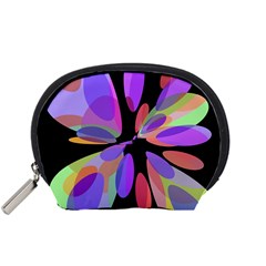 Colorful abstract flower Accessory Pouches (Small) 