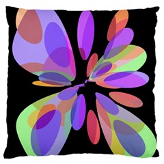 Colorful abstract flower Large Flano Cushion Case (Two Sides)