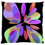 Colorful abstract flower Large Flano Cushion Case (Two Sides) Back