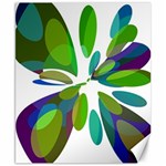 Green abstract flower Canvas 8  x 10  8.15 x9.66  Canvas - 1