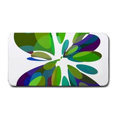 Green Abstract Flower Medium Bar Mats by Valentinaart