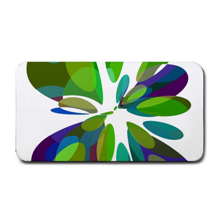 Green abstract flower Medium Bar Mats