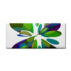 Green Abstract Flower Hand Towel