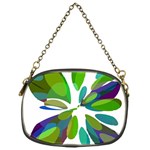 Green abstract flower Chain Purses (One Side)  Front