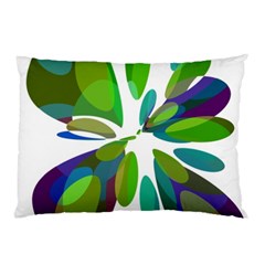 Green Abstract Flower Pillow Case (two Sides)