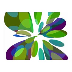 Green Abstract Flower Double Sided Flano Blanket (mini) 