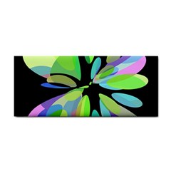 Green Abstract Flower Hand Towel