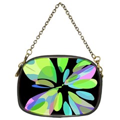 Green Abstract Flower Chain Purses (one Side)  by Valentinaart