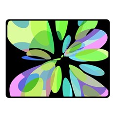 Green Abstract Flower Fleece Blanket (small)