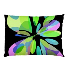 Green Abstract Flower Pillow Case (two Sides)