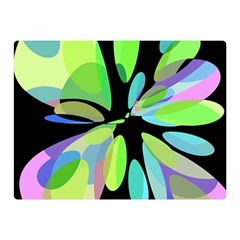 Green Abstract Flower Double Sided Flano Blanket (mini) 