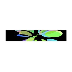 Green Abstract Flower Flano Scarf (mini)