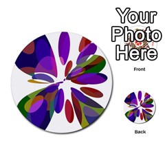 Colorful Abstract Flower Multi-purpose Cards (round)  by Valentinaart