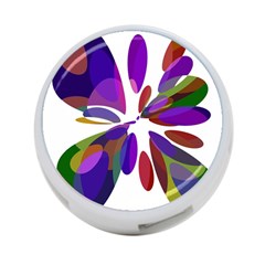 Colorful Abstract Flower 4-port Usb Hub (one Side) by Valentinaart