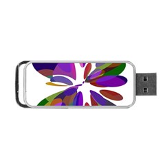 Colorful Abstract Flower Portable Usb Flash (two Sides)