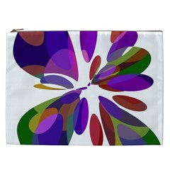 Colorful Abstract Flower Cosmetic Bag (xxl)  by Valentinaart