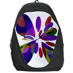 Colorful Abstract Flower Backpack Bag by Valentinaart