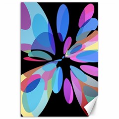 Blue Abstract Flower Canvas 20  X 30   by Valentinaart