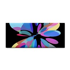 Blue Abstract Flower Hand Towel