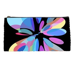 Blue Abstract Flower Pencil Cases by Valentinaart