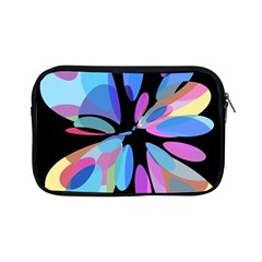 Blue Abstract Flower Apple Ipad Mini Zipper Cases by Valentinaart