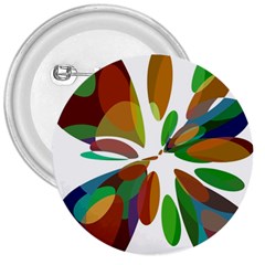 Colorful Abstract Flower 3  Buttons by Valentinaart