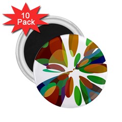 Colorful Abstract Flower 2 25  Magnets (10 Pack)  by Valentinaart