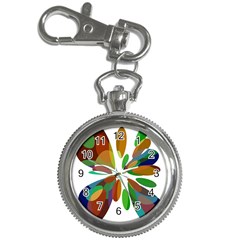 Colorful Abstract Flower Key Chain Watches by Valentinaart