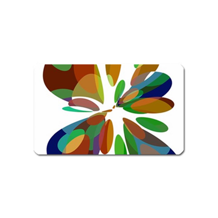 Colorful abstract flower Magnet (Name Card)