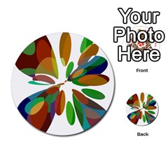 Colorful Abstract Flower Multi-purpose Cards (round)  by Valentinaart