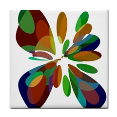 Colorful Abstract Flower Face Towel by Valentinaart