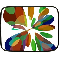 Colorful Abstract Flower Double Sided Fleece Blanket (mini)  by Valentinaart