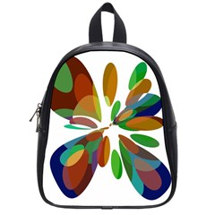 Colorful Abstract Flower School Bags (small)  by Valentinaart