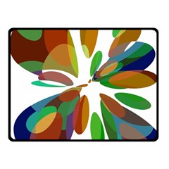 Colorful Abstract Flower Fleece Blanket (small)