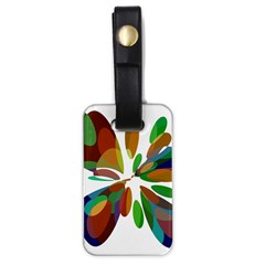 Colorful Abstract Flower Luggage Tags (one Side)  by Valentinaart