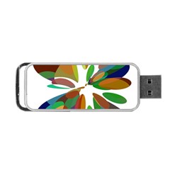 Colorful Abstract Flower Portable Usb Flash (one Side)