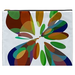 Colorful Abstract Flower Cosmetic Bag (xxxl)  by Valentinaart