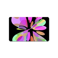 Pink Abstract Flower Magnet (name Card) by Valentinaart